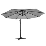 Instahut 3m Outdoor Umbrella Cantilever Beach Garden Patio Grey - Side View