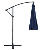 Instahut 3m Outdoor Umbrella Cantilever Beach Garden Patio Navy - Side View
