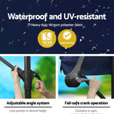 Instahut 3m Outdoor Umbrella Cantilever Beach Garden Patio Navy - Rear View