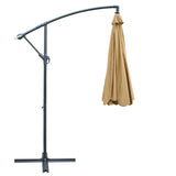 Instahut 3m Outdoor Umbrella Cantilever Garden Beach Patio Beige - Side View