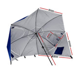 Instahut Beach Umbrella Outdoor Umbrellas Garden Sun Extension Pole Sun Canpoy - Front View
