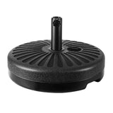 Instahut 2.7m Outdoor Umbrella w/Base Pole Umbrellas Garden Sun Stand Deck Black - Side View