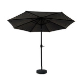 Instahut Outdoor Umbrella 2.7m Base Beach Pole Garden Tilt Sun Patio UV Black - Side View