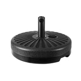 Instahut Outdoor Umbrella 2.7m Base Beach Pole Garden Tilt Sun Patio UV Black - Top-Down View