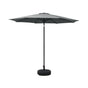 Instahut 2.7m Outdoor Umbrella with Base and Pole Stand, Garden Sun Umbrella, Charcoal