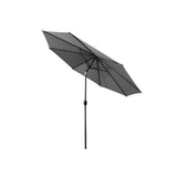 Instahut Outdoor Umbrella 2.7m Beach Pole Garden Tilt Sun Patio UV Charcoal - Side View