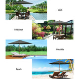 Instahut 3m Outdoor Umbrella Pole Umbrellas Beach Garden Sun Stand Patio Charcoal - Top-Down View