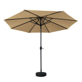 Instahut 3m Outdoor Umbrella w/Base Pole Tilt Beach Garden Patio Beige - Side View