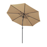 Instahut 3m Outdoor Umbrella Beach Pole Garden Patio Tilt Beige - Side View