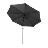 Instahut 3m Outdoor Umbrella Beach Pole Garden Patio Tilt Black - Side View