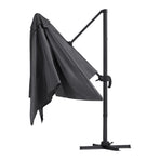 Instahut Outdoor Umbrella 3m Umbrellas Cantilever Stand Sun Roma 360 Degree Charcoal