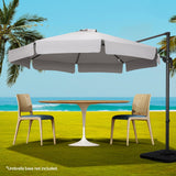 Instahut 3m Outdoor Umbrella Cantilever 360 Degree Tilt Beach Roma Grey - Close-Up Angle
