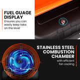 UNIMAC 50KW Portable Industrial Diesel Direct Forced Air Space Heater - Close-Up Angle