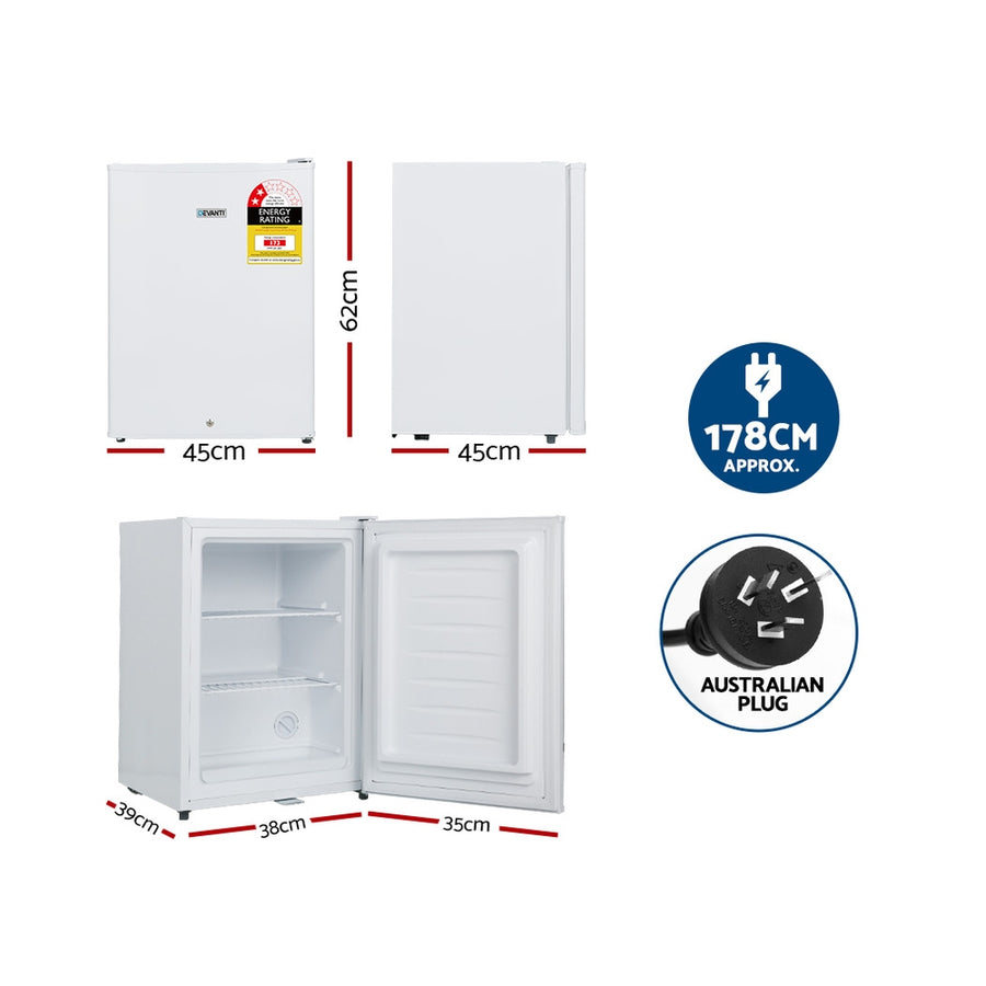 Devanti 42L Upright Freezer Fridge White