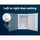 Devanti 60L Upright Freezer Fridge White - 45-Degree Angle