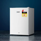 Devanti 60L Upright Freezer Fridge White - Close-Up Angle