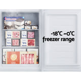 Devanti 42L Upright Freezer Fridge White - Close-Up Angle