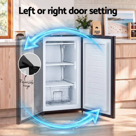 Devanti 81L Upright Freezer Fridge Black, image 5