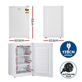 Devanti 81L Upright Freezer Fridge White - Front View