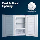 Devanti 81L Upright Freezer Fridge White - 45-Degree Angle