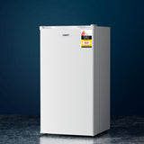 Devanti 81L Upright Freezer Fridge White - Close-Up Angle