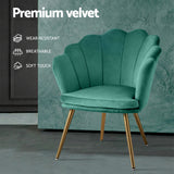 Artiss Armchair Velvet Green Callista - Rear View