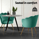 Artiss Armchair Velvet Green Callista - Close-Up Angle