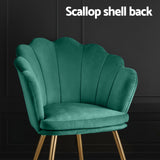 Artiss Armchair Velvet Green Callista - Low Angle