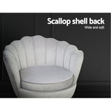 Artiss Armchair Velvet Grey Callista - 45-Degree Angle