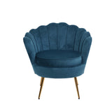 Artiss Armchair Velvet Blue Callista - Side View