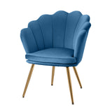Artiss Armchair Velvet Blue Callista - Front View