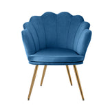 Artiss Armchair Velvet Blue Callista - Top-Down View