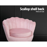 Artiss Armchair Velvet Pink Callista - Rear View