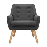 Artiss Armchair Linen Fabric Anne Charcoal