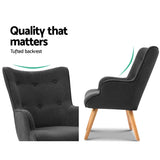 Artiss LANSAR Lounge Accent Chair - Top-Down View