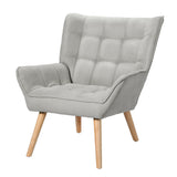 Artiss Armchair Lounge Chair Accent Chairs Sofa Linen Fabric Cushion Seat Grey