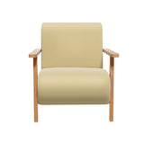 Artiss Armchair Velvet Yellow Olie - Side View
