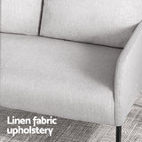 Artiss Armchair 4 Seater Sofa Set Pillow Gery Kane - Top-Down View