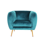 Artiss Armchair Lounge Sofa Arm Chair Accent Chairs Armchairs Couch Velvet Green - Side View