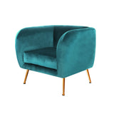 Artiss Armchair Lounge Sofa Arm Chair Accent Chairs Armchairs Couch Velvet Green - Close-Up Angle