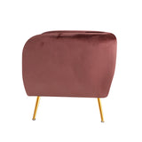 Artiss Armchair Lounge Sofa Arm Chair Accent Chairs Armchairs Couch Velvet Pink - Top-Down View
