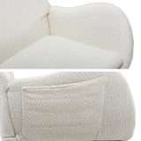Artiss Rocking Chair Armchair Pillow Boucle White - Side View
