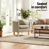 Artiss Armchair Tub Chair Beige Abby
