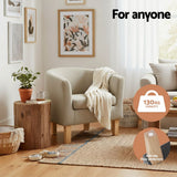 Artiss Armchair Tub Chair Beige Abby - Top-Down View