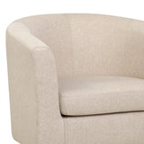 Artiss Armchair Tub Chair Beige Abby - Side View
