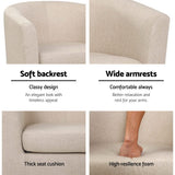 Artiss Armchair Tub Chair Beige Abby