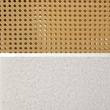 Artiss Armchair Rocking Chair Boucle Rattan White - Top-Down View