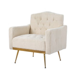 Artiss Armchair Boucle Beige Nicole - Close-Up Angle