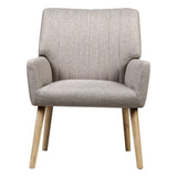 Artiss Armchair Fabric Beige Sebastini - Side View
