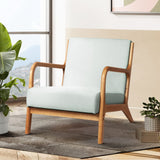 Artiss Armchair Fabric Grey Olive - Close-Up Angle
